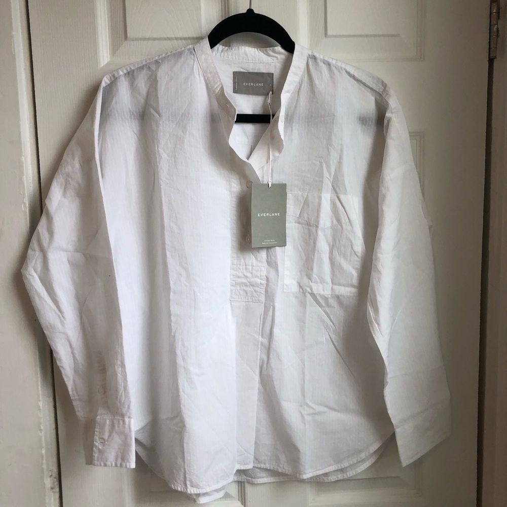 NWT classic white popover shirt